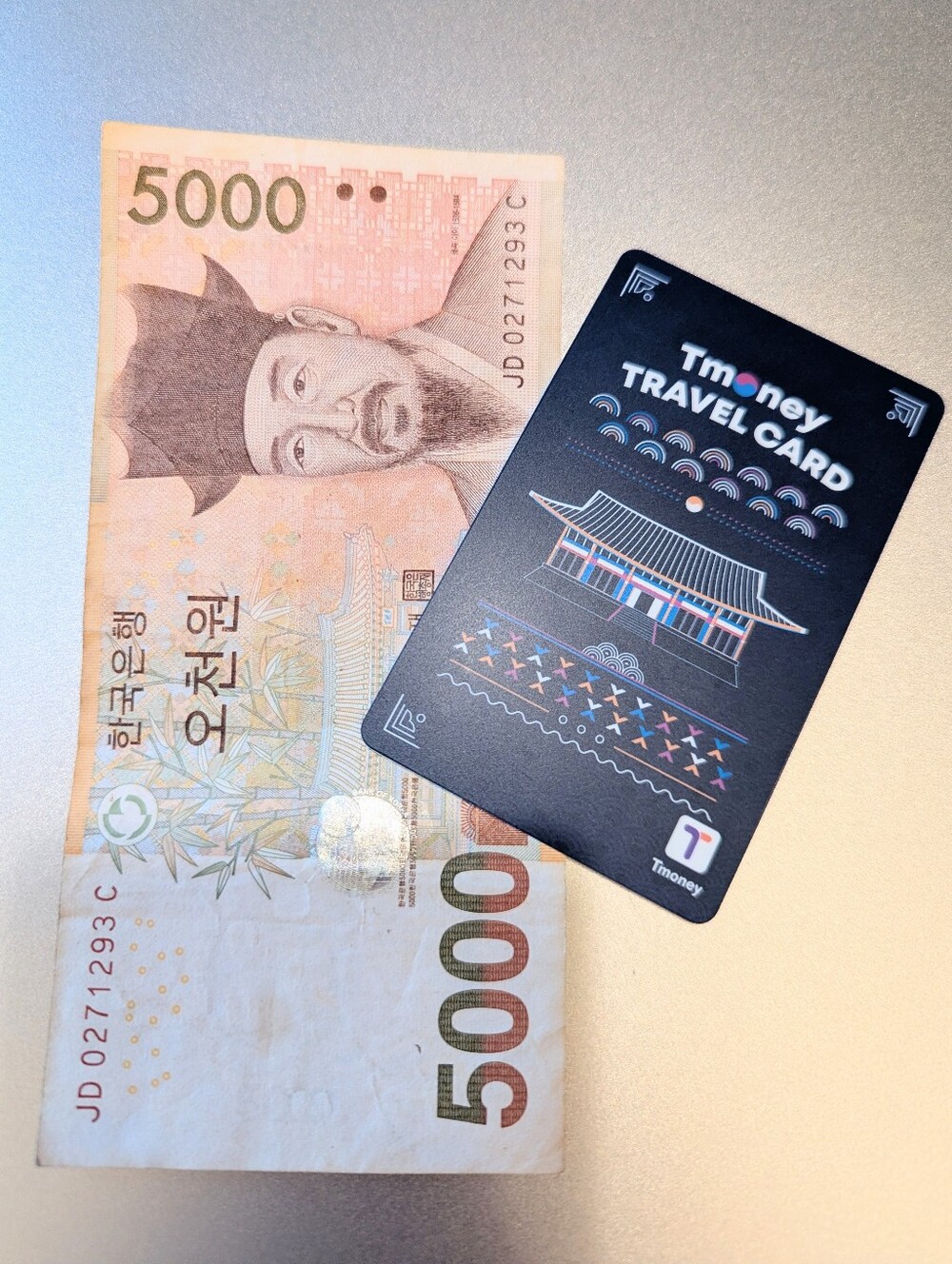 Tmoney Travel Card plus 5000 Korean Won